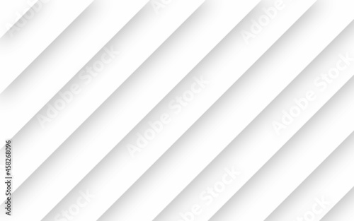 Abstract white background with Diagonal direction lines and shadow origami paper style. Abstract geometric white and gray color background, vector illustration.
