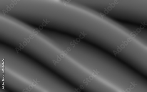 black and white abstract. abstract background of gray or fluid waves. illustration of wavy folds of satin or blurred velvet. elegant curves gradient black wallpaper design