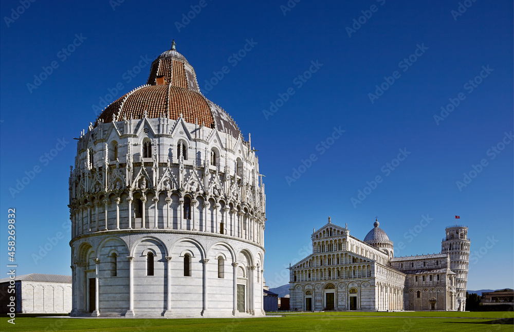 The Square of Miracles Pisa: The Leaning Tower, Duomo, Baptistry and Camposanto.