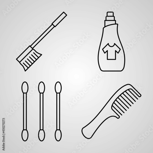 Plastic Products Line Icons Set Isolated On White Outline Symbols Plastic ProductsPlastic Products Line Icons Set Isolated On White Outline Symbols Plastic Products