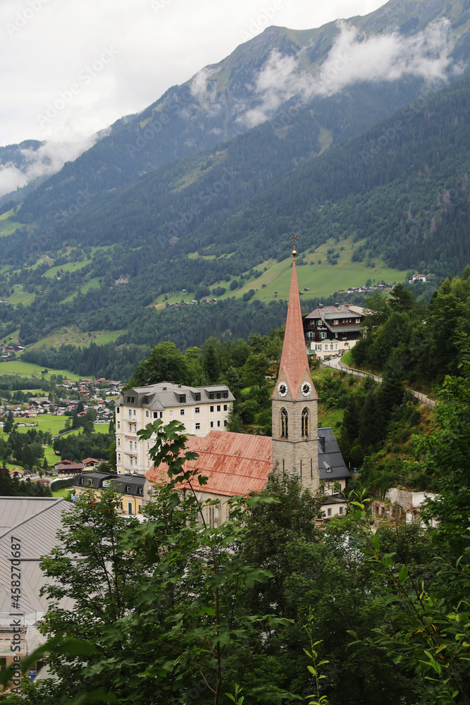 The view of Saint Nikolaus in Bad Gastein, Austria