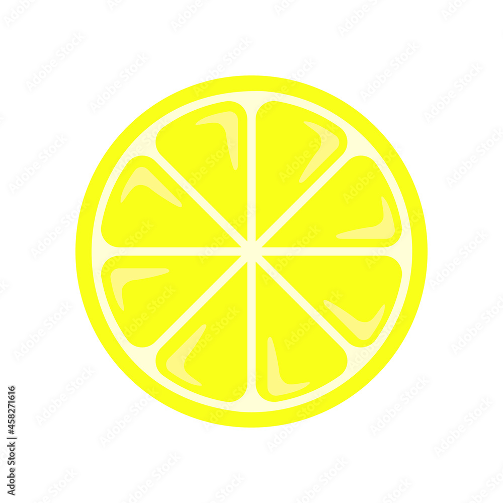 Lemon slice, colored icon on a transparent background Lemon slice, colored icon on a transparent background