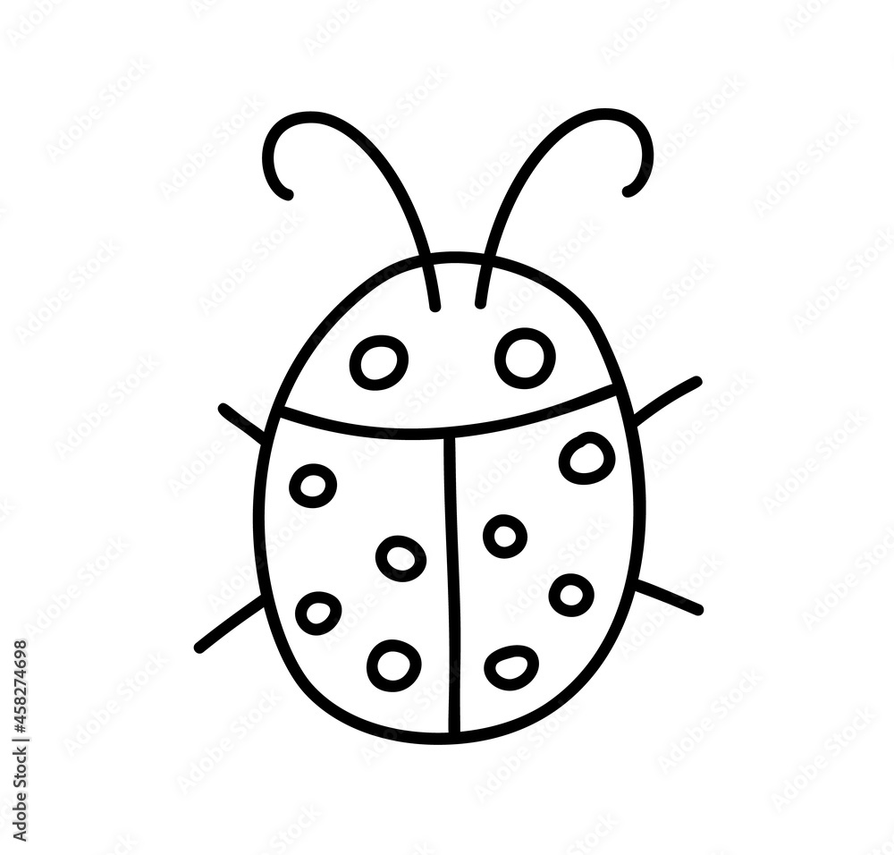 Ladybug linear icon. Thin line illustration. Ladybird contour symbol. Vector isolated outline drawing baby Ladybug linear icon. Thin line illustration. Ladybird contour symbol. Vector isolated outline drawing baby