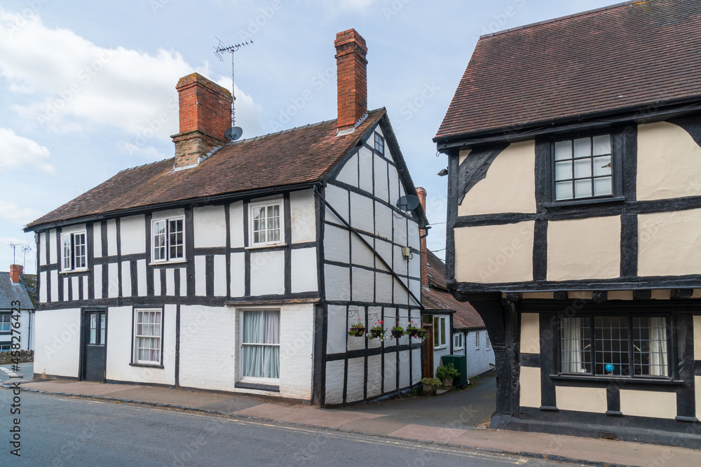 old english village with timber frame houses old english village with timber frame houses