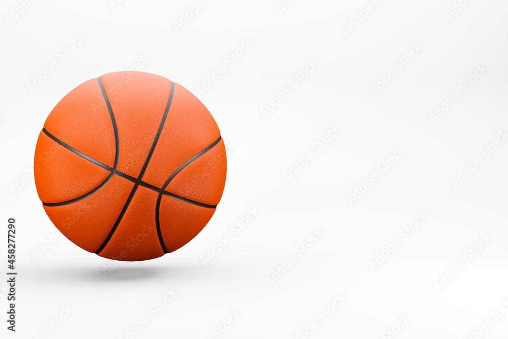 3d rendering of basketball ball isolated on white