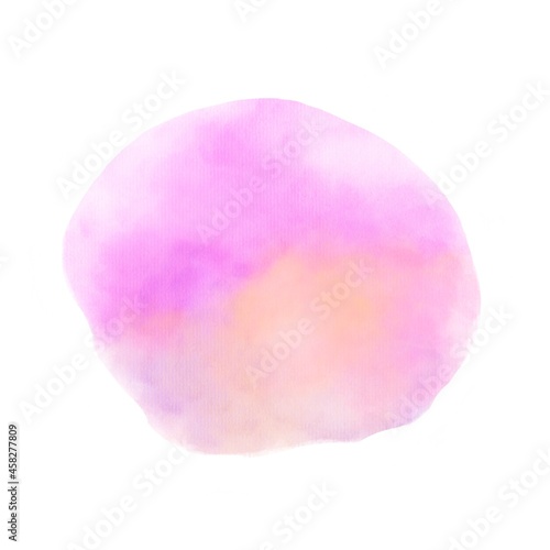 Pink watercolor on white background. Abstract.