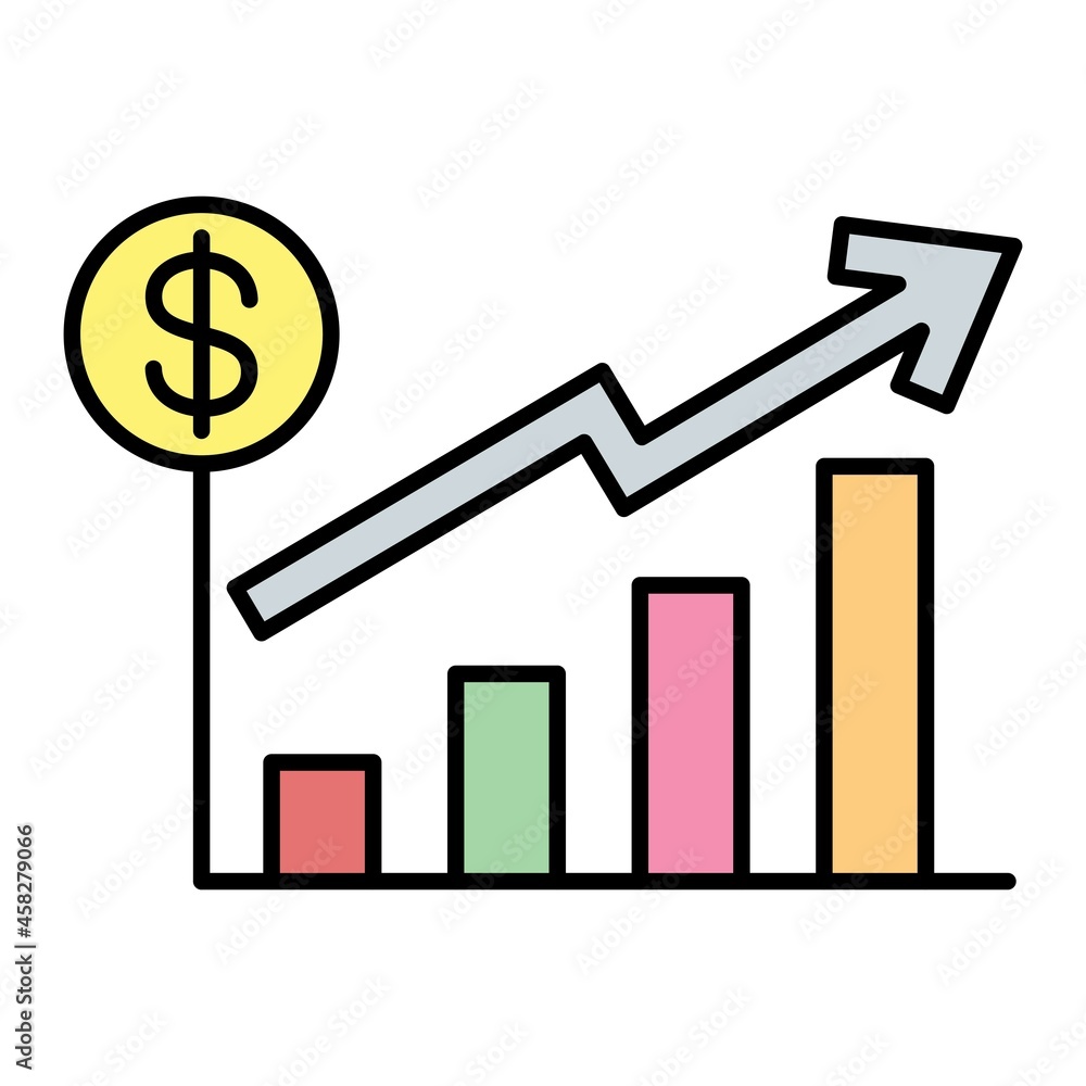 Vector Stock Market Filled Outline Icon Design Vector Stock Market Filled Outline Icon Design