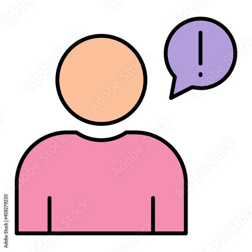 Vector Complaint Filled Outline Icon Design