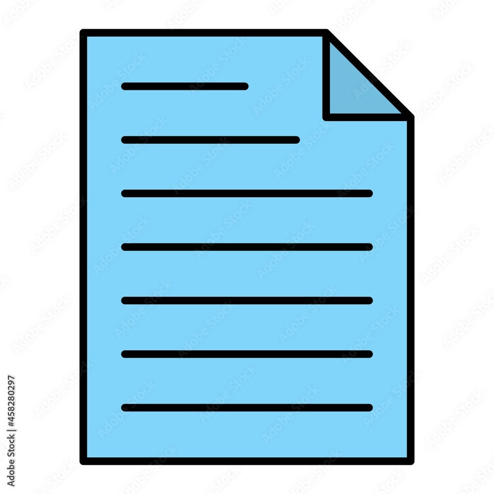 Vector Note Filled Outline Icon Design Vector Note Filled Outline Icon Design
