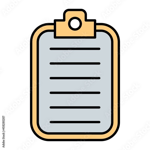 Vector Clipboard Filled Outline Icon Design