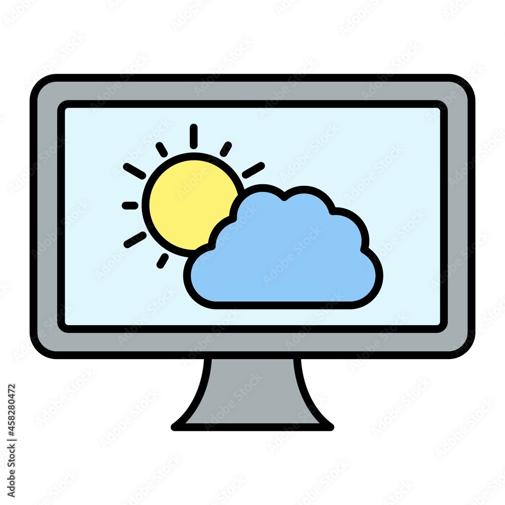 Vector Forecast Filled Outline Icon Design Vector Forecast Filled Outline Icon Design