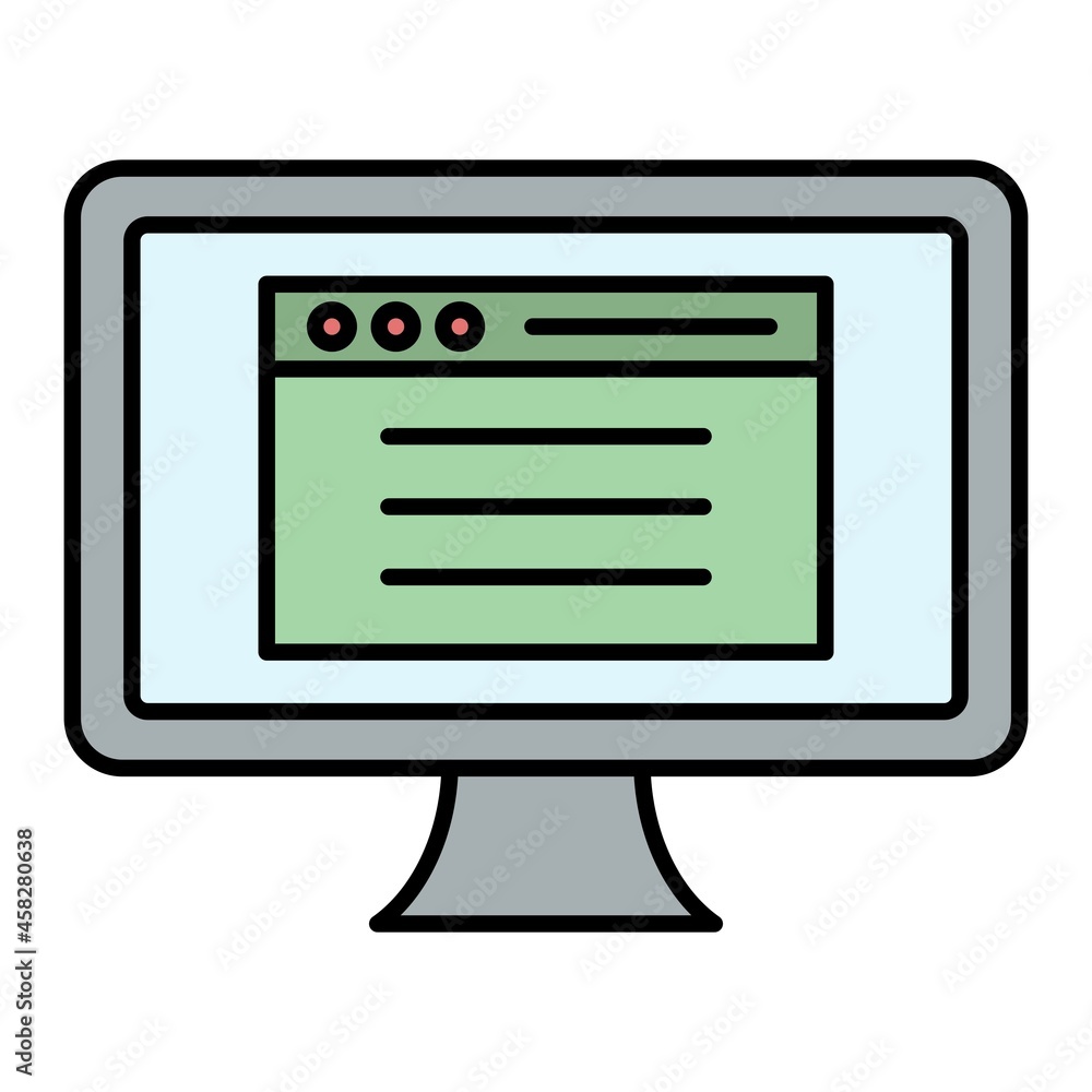 Vector Website Filled Outline Icon Design Vector Website Filled Outline Icon Design