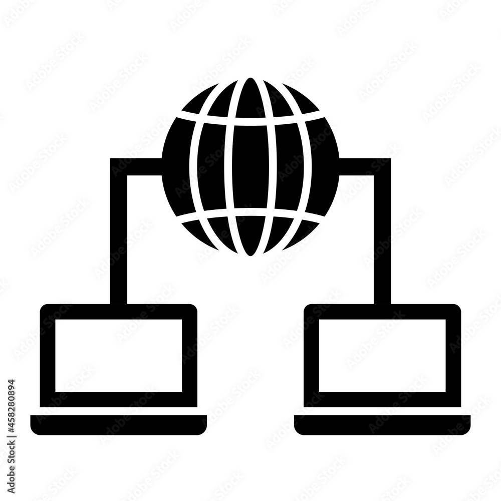Vector Connected Glyph Icon Design Vector Connected Glyph Icon Design