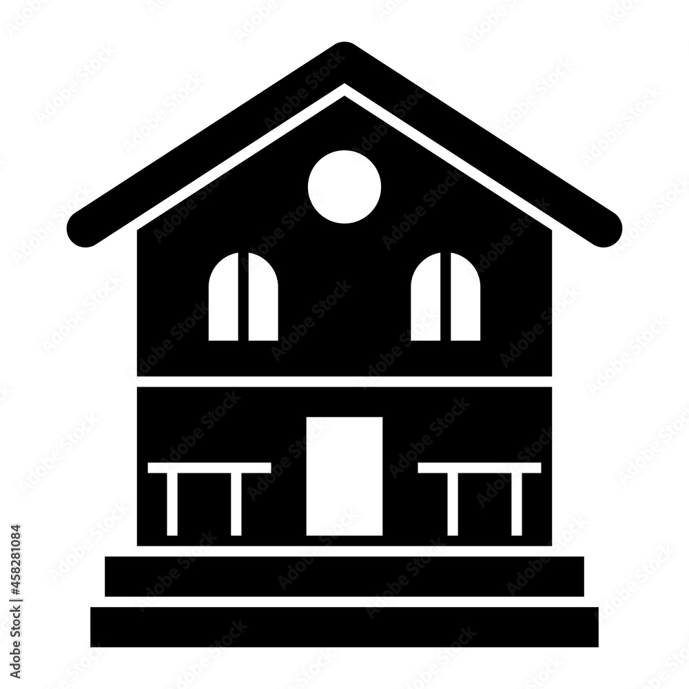 Vector Lodge Glyph Icon Design Vector Lodge Glyph Icon Design