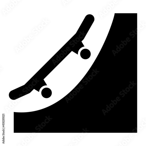 Vector Ramp Glyph Icon Design