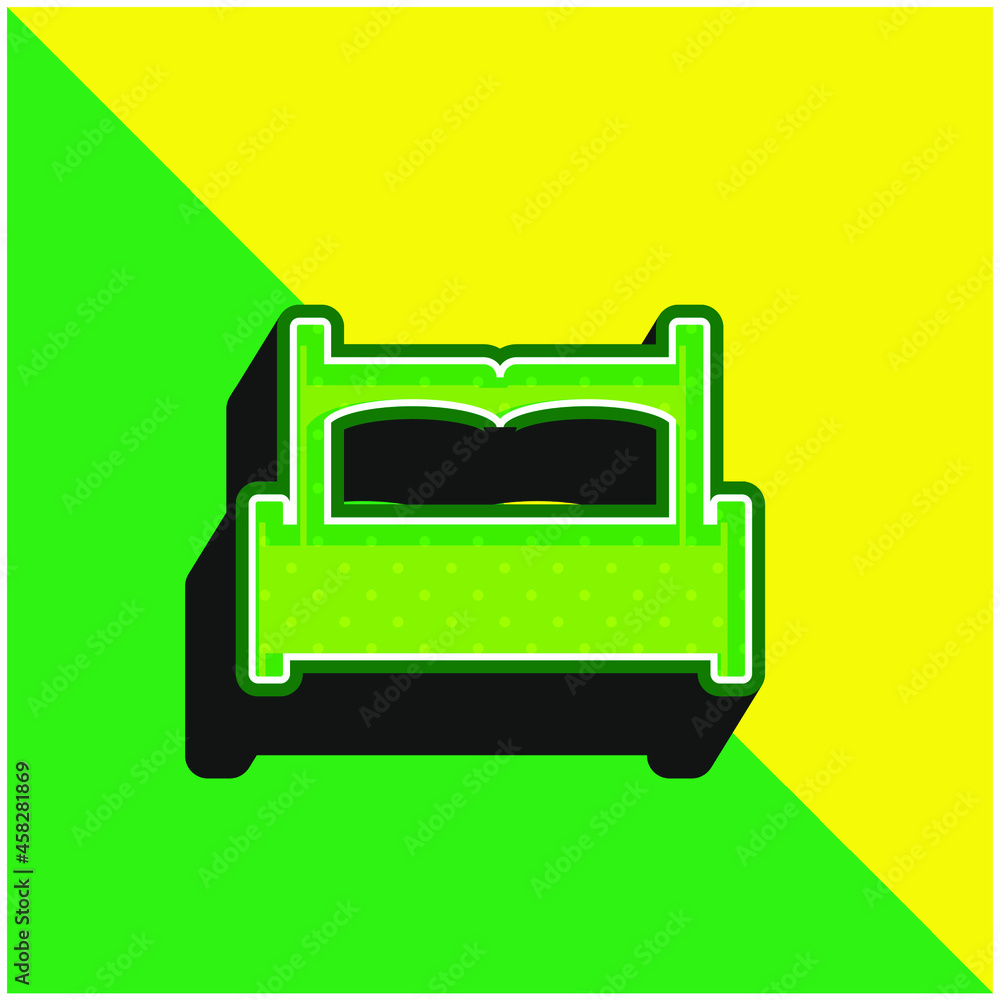 Big Cot Green and yellow modern 3d vector icon logo Big Cot Green and yellow modern 3d vector icon logo
