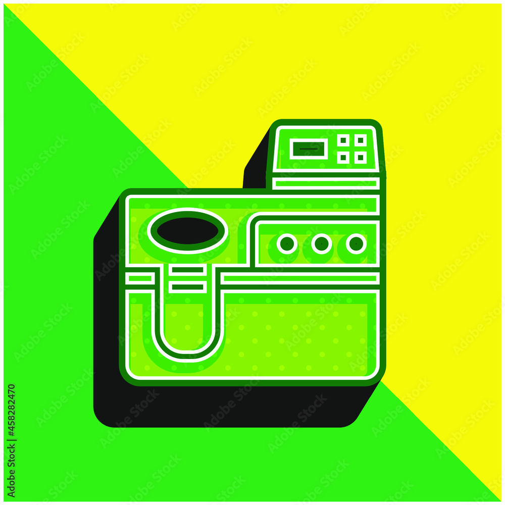 Biotechnology Green and yellow modern 3d vector icon logo Biotechnology Green and yellow modern 3d vector icon logo