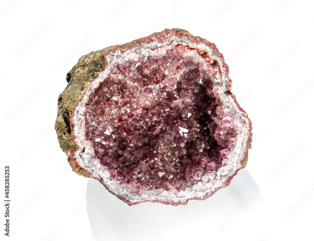 Amethyst gemstone on a white background Amethyst gemstone on a white background