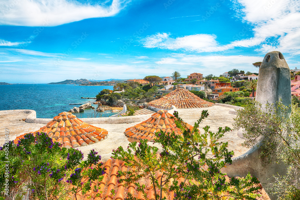 Captivating view of  Porto Rafael resort. Awesome tiled roof of traditional houses