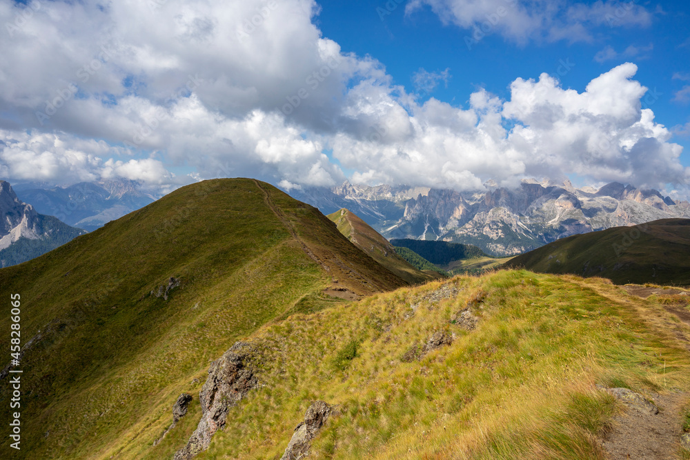 Beautiful landscape of the Dolomites in September.