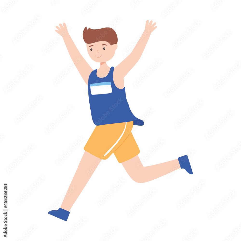 running athlete boy
