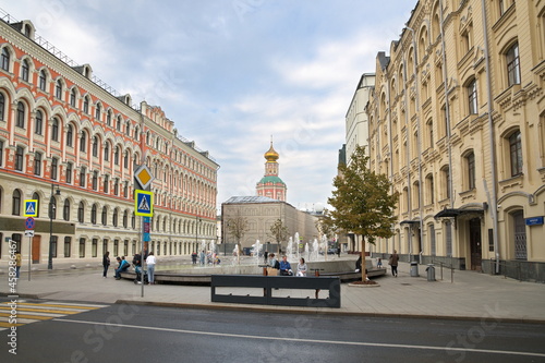 Moscow, Russia - September 12, 2021: View of the Exchange Square photo