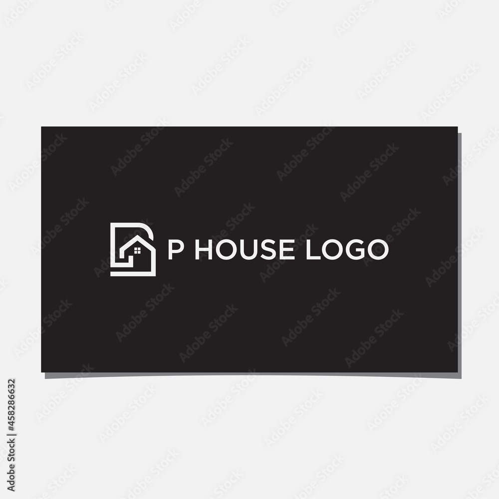 P HOUSE LOGO DESIGN VECTOR