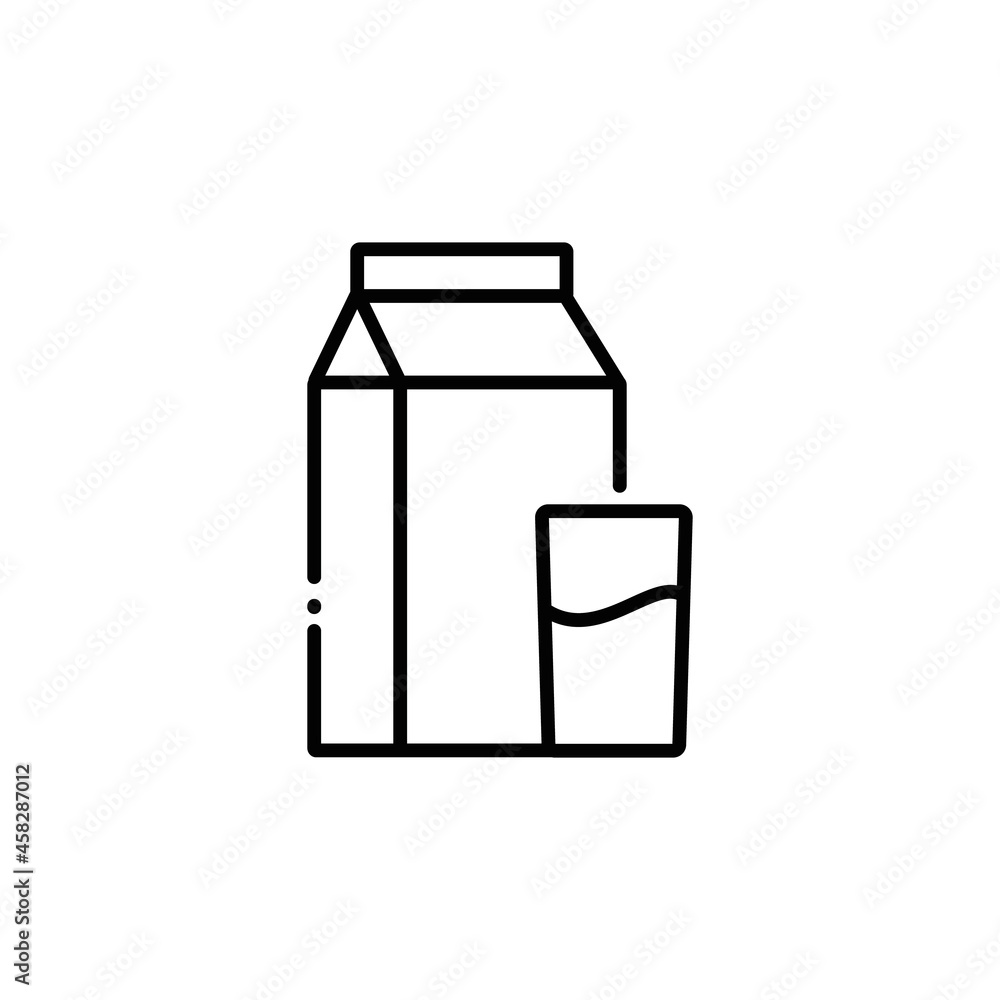 Dairy icon in linear, outline icon isolated on white background Dairy icon in linear, outline icon isolated on white background