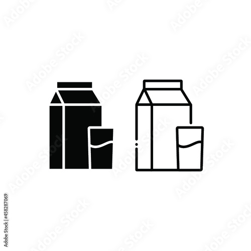 Dairy icon in, outline icon © sekinekhanim
