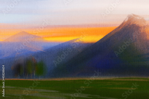 Abstract impressionism. Landscape