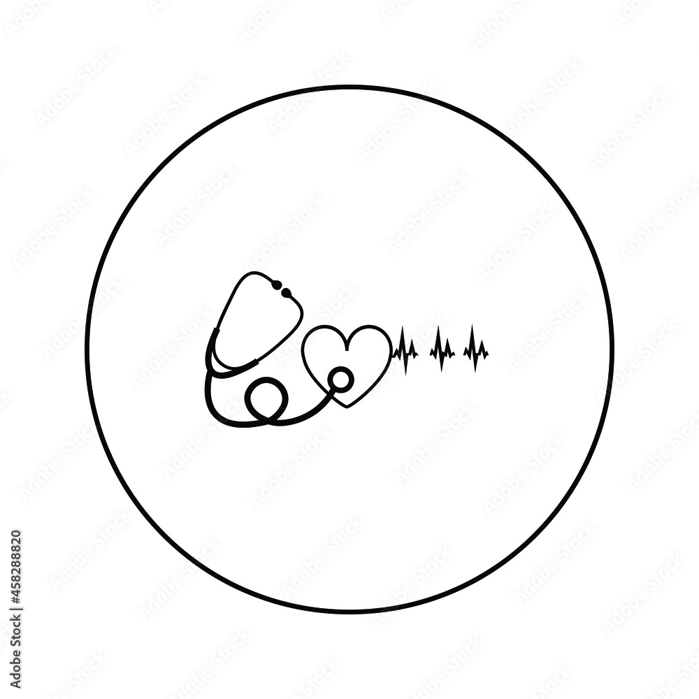 Stethoscope icon design graphics vector Stethoscope icon design graphics vector