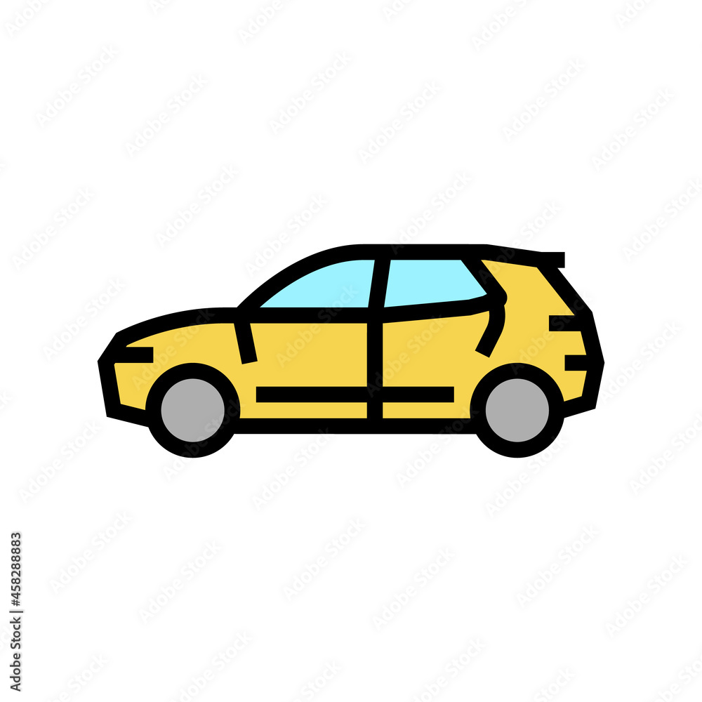 suv car color icon vector. suv car sign. isolated symbol illustration