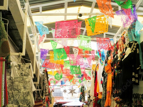 Market of crafts in San Miguel de Allende, Mexico 