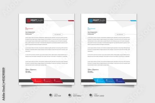 New modern digital professional and creative latter head customizable template design