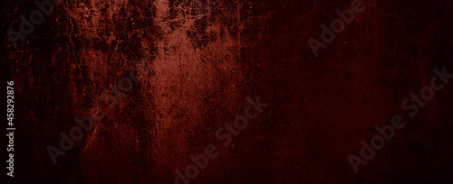 Red Grunge wall texture. Dark red grunge background. Horror Cement texture