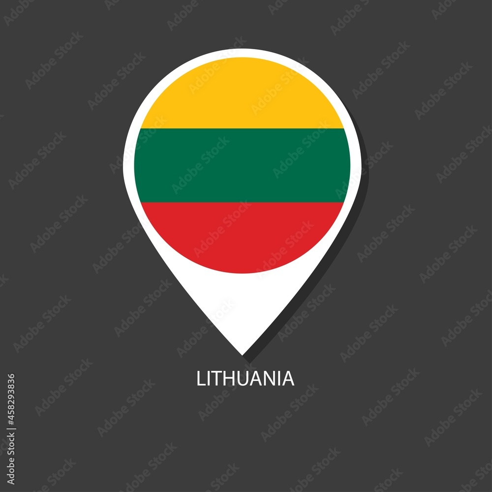 Lithuania flag Vector marker with flags. Lithuania flag Vector marker with flags.