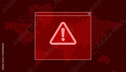 Futuristic Digital Technology Vector Background. Cyber Attack, Ransomware, Malware, Scareware