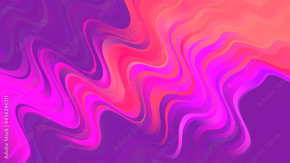 Fototapeta premium Abstract colorful background with waves. Vector backdrop for your design