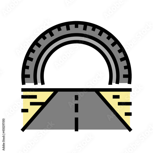 highway tires color icon vector. highway tires sign. isolated symbol illustration
