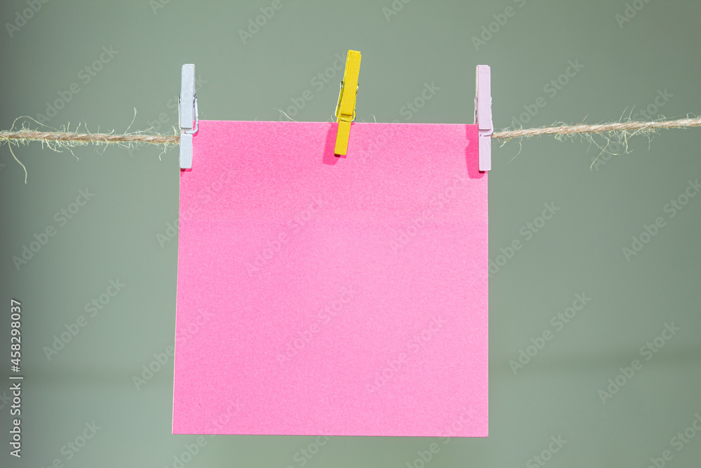 Scraps of paper for notes and text on a clothespin Scraps of paper for notes and text on a clothespin
