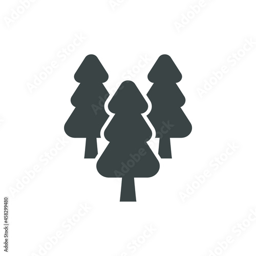 simple tree icon on white background