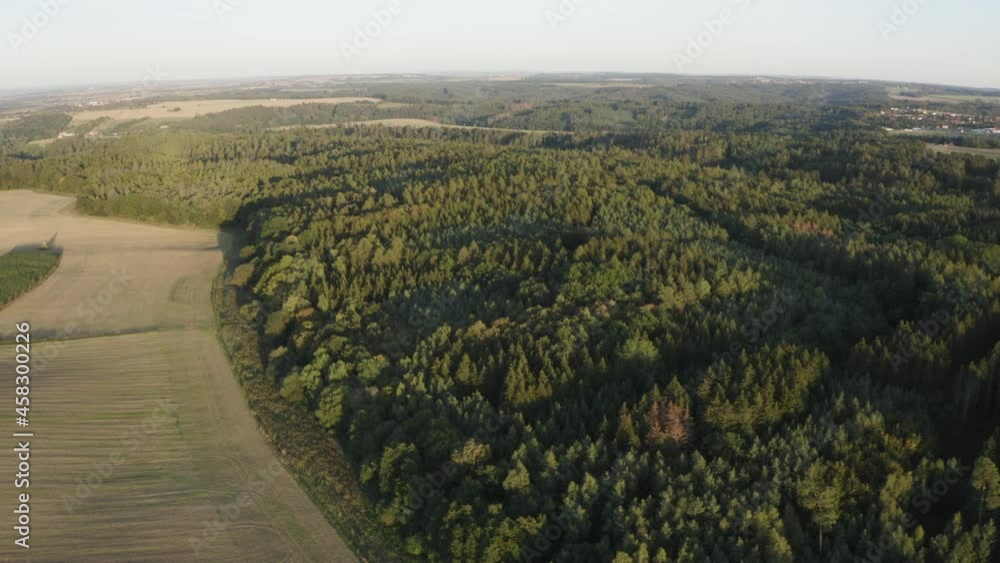 Aerial drone shot - a forest in a rural area Aerial drone shot - a forest in a rural area