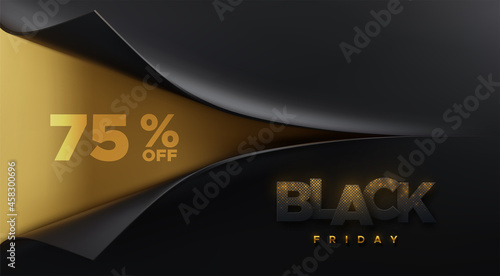 Black Friday sale banner design.
