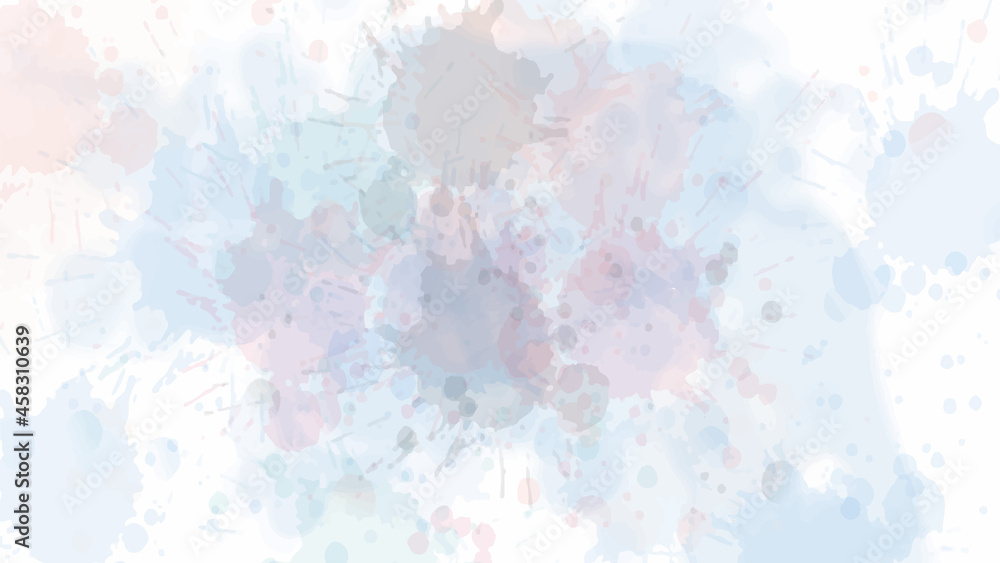 Watercolor painted background with blots and splatters. Paper textured creative hand drawn watercolor splash illustration. Watercolor painted background with blots and splatters. Paper textured creative hand drawn watercolor splash illustration.