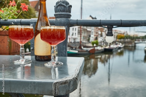 Beer in glasses in The Netherlands photo