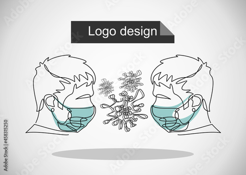 MERS-Cov or middle East respiratory syndrome coronavirus and Novel coronavirus 2019-nCoV. Virus Pandemic Protection Concept. Novel virus
