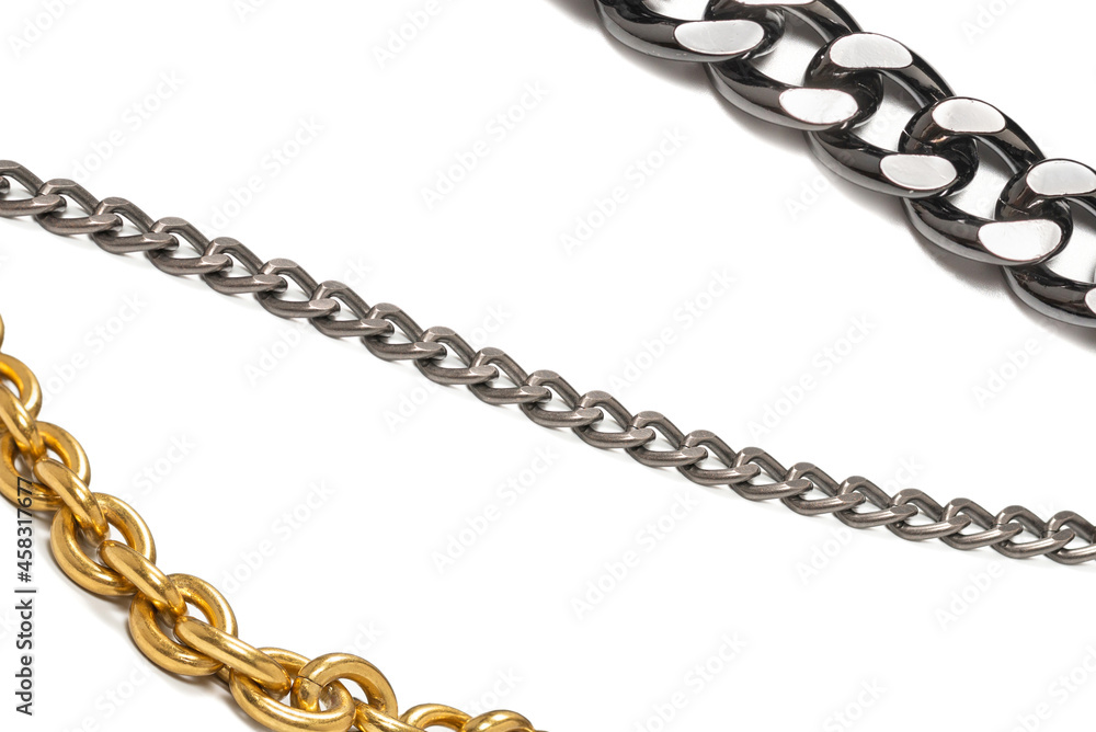 Steel chain isolated on white backgroound. Steel chain isolated on white backgroound.