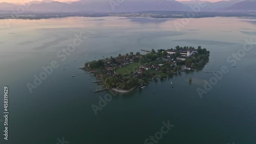 Aerial view of Chiemsee in Bavaria, Germany photo