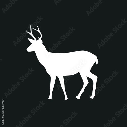 Reindeer Silhouette, Reindeer Vector, Hunting Logo, Wild Animal Icon, Deer Icon, Elk Icon, Elk Vector, Wild Life Hand Drawn Vector Illustration Set
