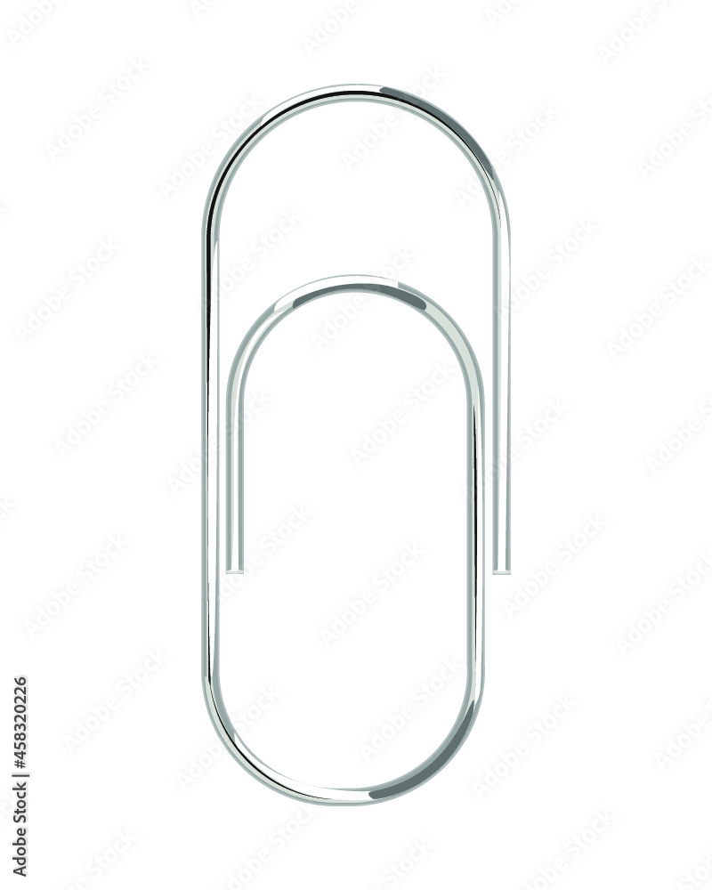 3d render illustration of paper clip isolated on a white background 3d render illustration of paper clip isolated on a white background